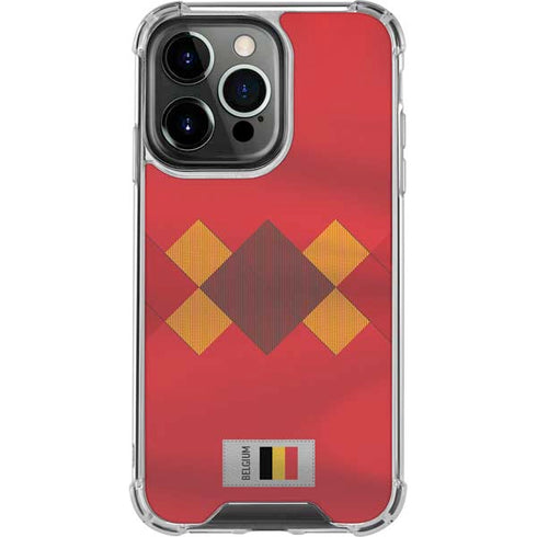 Belgium Soccer Flag iPhone 14 Pro Clear Case